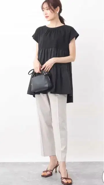 센터 프레스 팬츠 베이지
