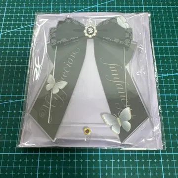 후쿠야 포토카드 아크릴 프레임 리본 파피용 블랙