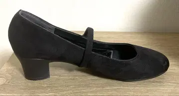 벨로아 펌프스 블랙 24.5cm 힐 4cm