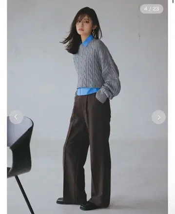Mila Owen 원턱 스트레이트 팬츠