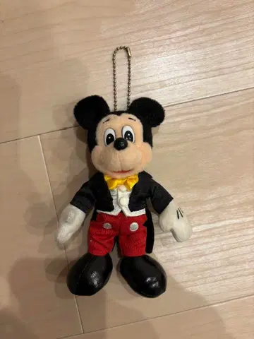 디즈니 35주년 레트로 미키 봉제 인형 스트랩