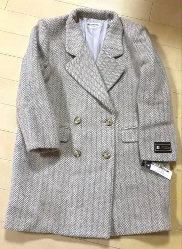 헤링본 무늬 더블 자켓 코트 택 포함 백화점 구매 이탈리아제 원단