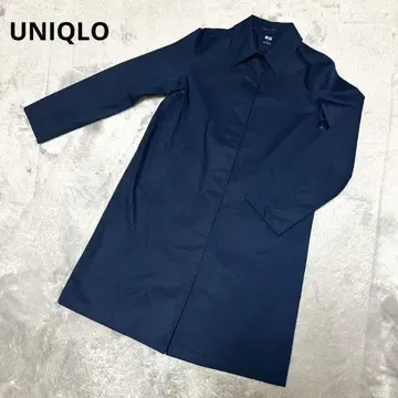 [ 컨디션 최상 ] UNIQLO 유니클로 스텐카라 코트 M 네이비 발수