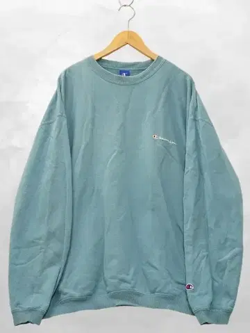 챔피온 80s 빈티지 파랑 자수 택 중기 쭈리 맨투맨 트레이닝복