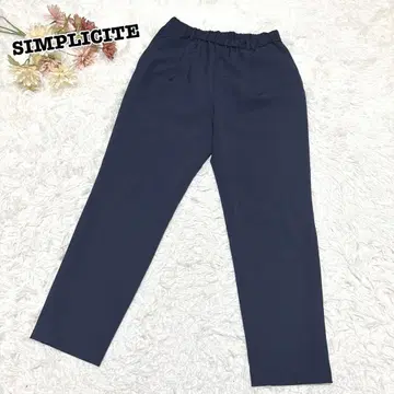s.1906 [샴플리시테] 여성용 슬랙스 깔끔한 캐주얼 네이비 F