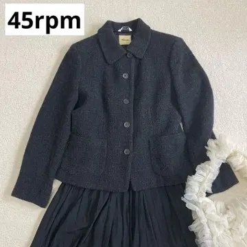 새상품급 45rpm 울 자켓 코트 니트 울 그레이
