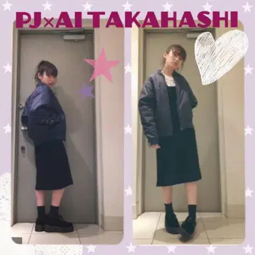 PEACH JOHN 타카하시 아이 콜라보 피치 존 MA-1 네이비