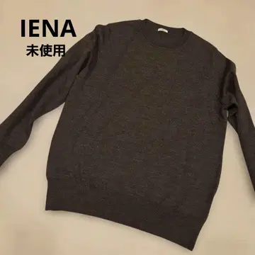 [미사용] IENA 니트 울100% 얇은 소재 그레이