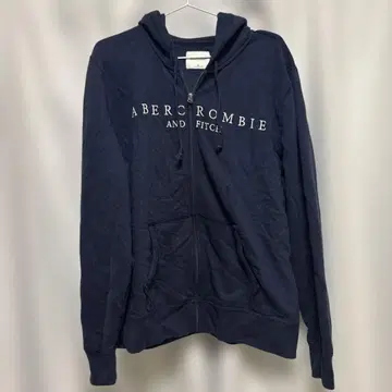 ABERCROMBIE AND FITCH 집업 후드티 네이비