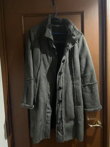 BUONA GIORNATA 그레이 롱 코트 무스탕 코트 M y2k