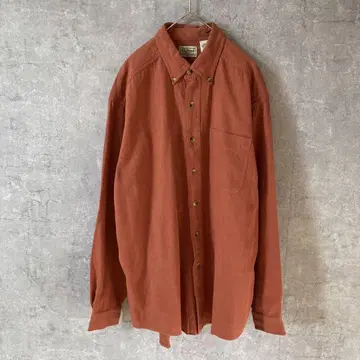 L.L.BEAN 무지 코튼 셔츠 플란넬 셔츠 긴팔 아웃도어 XL 상당