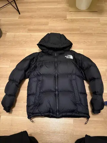 THE NORTH FACE 후드 부착 다운 자켓 블랙