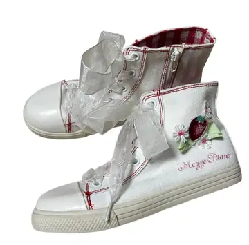 메조 피아노 이치고 자수 하이컷 스니커즈 신발 22cm