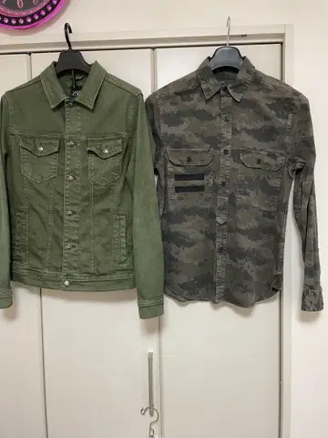 ZARA 올리브 그린 데님 자켓