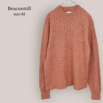 Beaconttill 크루넥 니트 케이블 짜임 오렌지 M 상당 사이즈