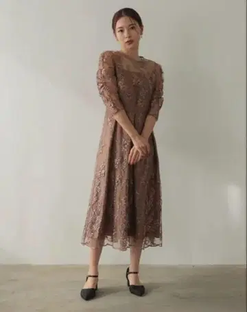 백리본 튤 자수 레이스 결혼식 포멀 파티 드레스