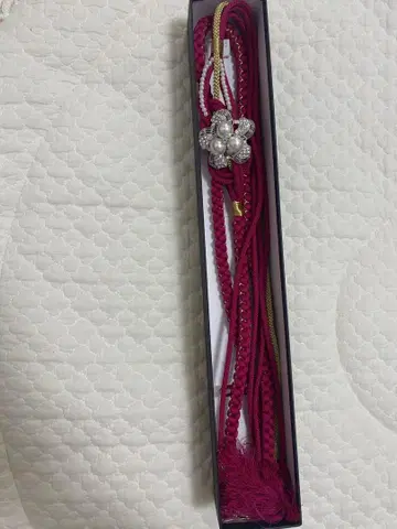 이치쿠라 후리소데용 빨간색 허리띠