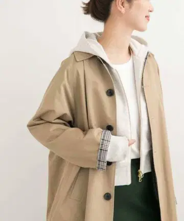 URBAN RESEARCH DOORS 코쿤 숏 ZIP 후드티