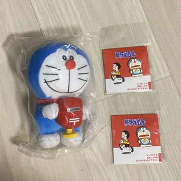 한정판 도라에몽 봉제 인형 엽서가 된 도라에몽 핀즈 세트 판매