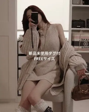 Darich 다리치 샤베트 앙상블 니트 미니 원피스