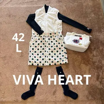 [ 새상품급 ] VIVA HEART 비바하트 충전솜 골프 원피스 42 L
