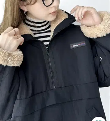 리버서블 하프 지퍼 나일론 보아 블루종