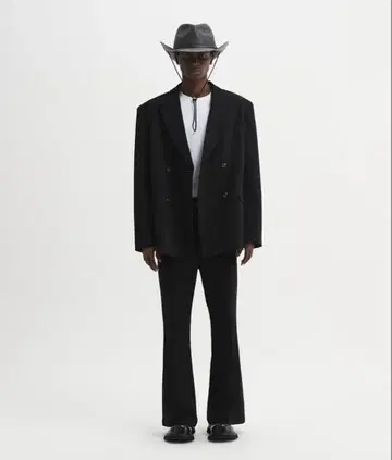 [ DNSR ] Twill Flare Slacks Black