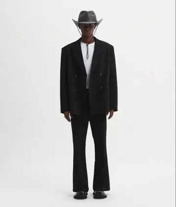 [ DNSR ] Twill Flare Slacks Black