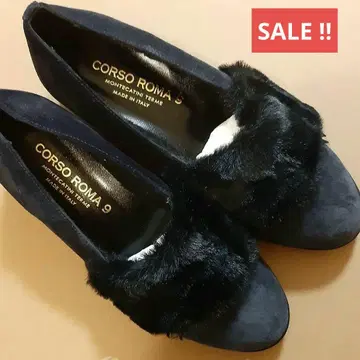 새상품 CORSO ROMA 9 웨지 무스탕 슈즈 사이즈 37