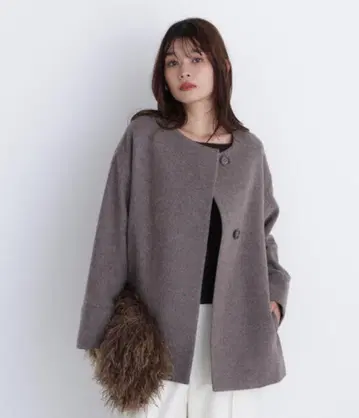 NATURAL BEAUTY BASIC 캐시미어 혼방 코트