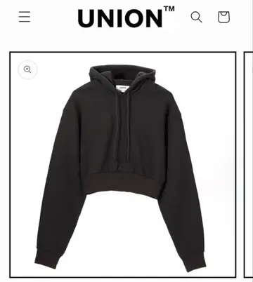 UNION Union Cropped Hoodie BK