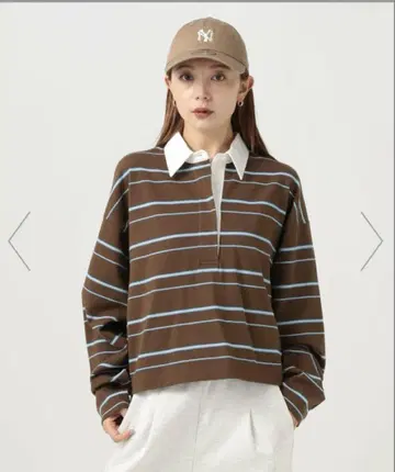 [WEB 한정판] 멀티 보더 폴로 T셔츠 택 포함