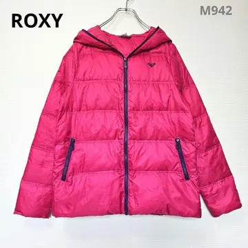 록시 다운 자켓 M 핑크 후드 부착 페더 아우터 가을 겨울 의류