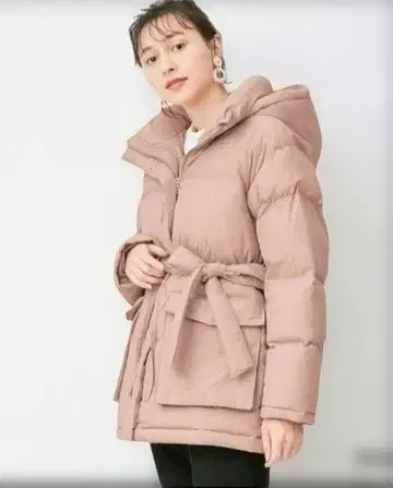 GU RENU 히트 패디드 오버사이즈 코트 다운 자켓