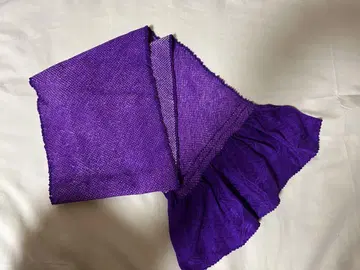 보라색 프릴 장식 오비 장식 천 약 120cm