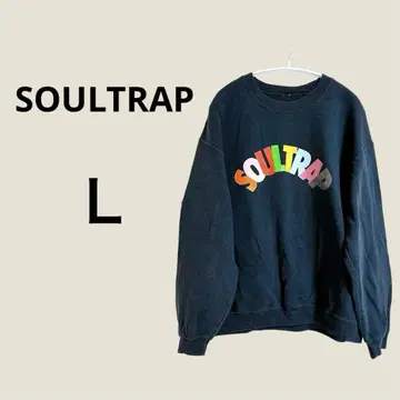 SOULTRAP 블랙 맨투맨 L