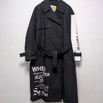 미사용 토마스 맥파이 THOMAS MAGPIE 블랙 트렌치코트