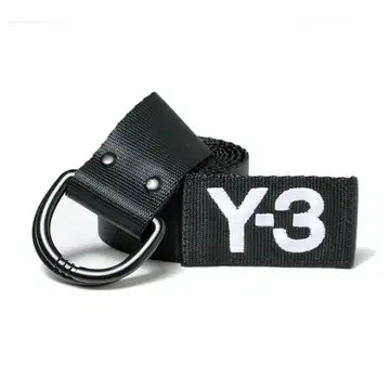 Y-3 로고 벨트 블랙