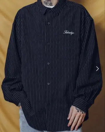 Subciety 스트라이프 셔츠 블랙
