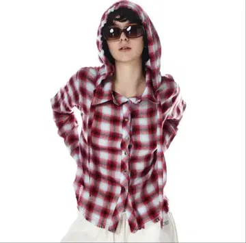 BEEDEN HOODED LIGHT CHECK SHIRT