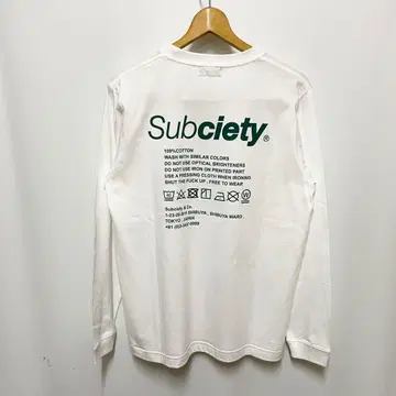 미사용 새상품 Subciety 서브사이티 긴팔 화이트 M