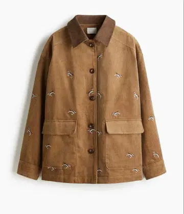 새상품 H&M 코튼 코듀로이 자켓