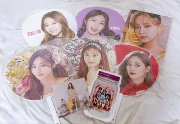 TWICE 쯔위 부채 사진 엽서 트레이딩 카드