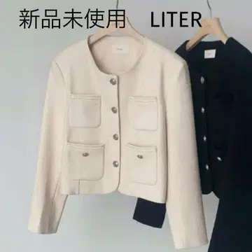 리터 노카라 트위드 자켓