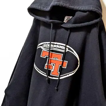 배저 TT 풋볼 로고 후드 맨투맨 블랙 2XL 구제 의류