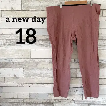 a new day [ 18 ] 캐주얼 팬츠 핑크 허리밴딩 빅