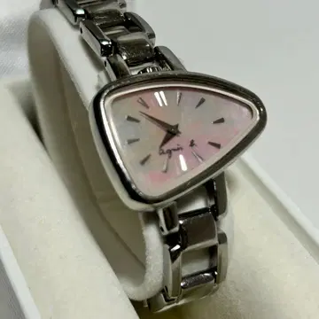 가동품 agnes b. 에네스베 핑크 쉘 다이얼 쿼츠 2침