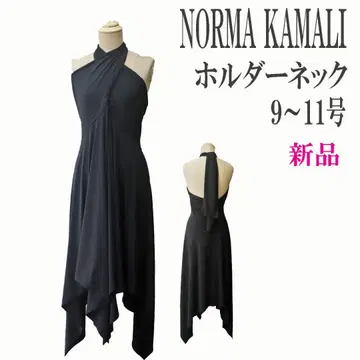 새상품 op88 NORMA KAMALI 홀터넥 원피스 9~11호 블랙