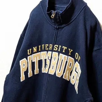 잔스포츠 피츠버그 자수 풀 집업 맨투맨 트레이닝복 네이비 L 구제 의류