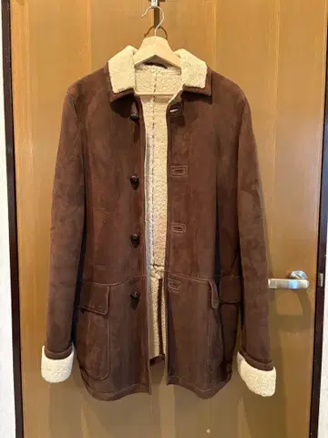 [ 새상품급 ] EDIFICE 무스탕 코트 브라운